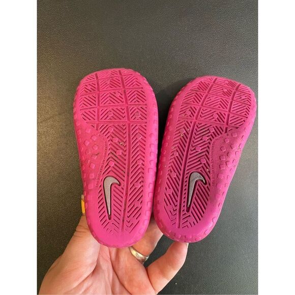 NIKE BABY Blue/Pink Neoprene Water Shoe Sandal Infant Size 6-7 - Picture 4 of 10